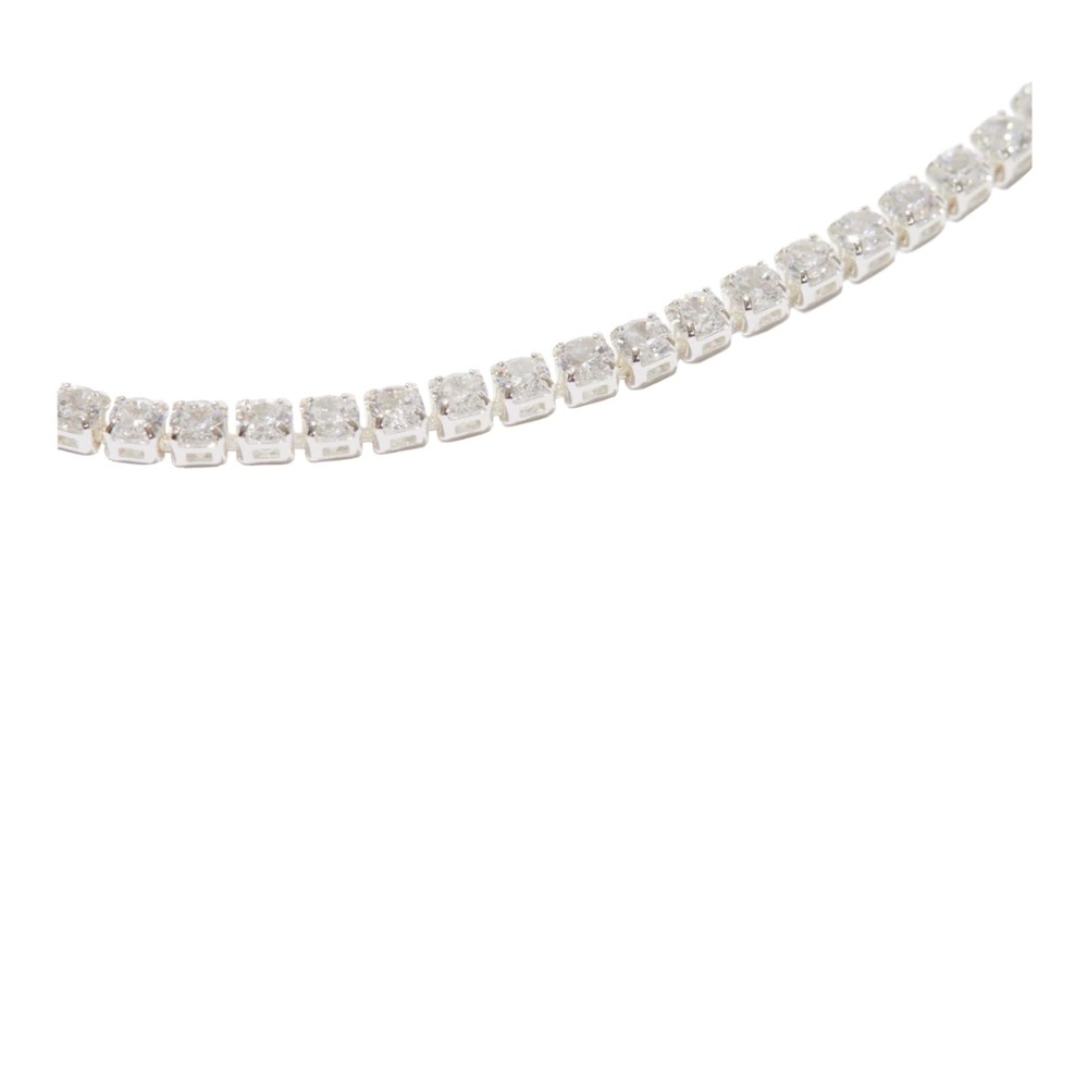 LUV AJ Silver Tennis Necklace - Picture 3 of 8